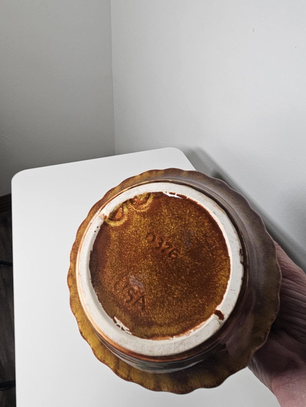 Glazed Ceramic Bowl in Rich Brown and Amber - Picture 4 of 6